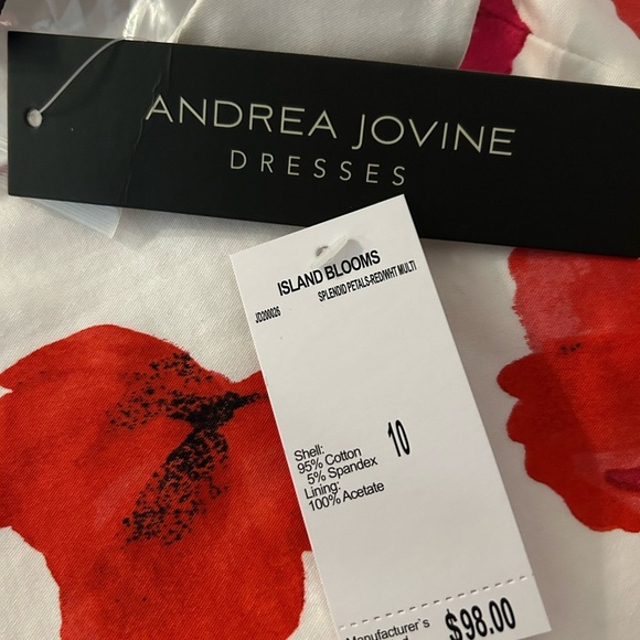 Floral Red and Pink Women's Dress - Picture 7 of 7